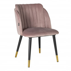 Chaise JULY Velvet & Gold - Blush