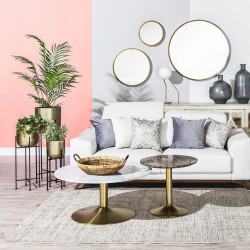 Table d'appoint ACHAM - Marbre & Laiton