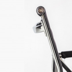 Fauteuil de bureau ALIAS - Inox & Cuir Noir