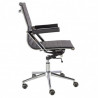 Fauteuil de bureau ALIAS - Inox & Cuir Noir