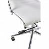 Fauteuil de bureau ALIAS - Inox & Cuir Blanc