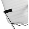 Fauteuil visiteur ALIAS - Inox & Cuir Blanc