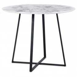 Table à manger CRUZ - Façon marbre Black Edition