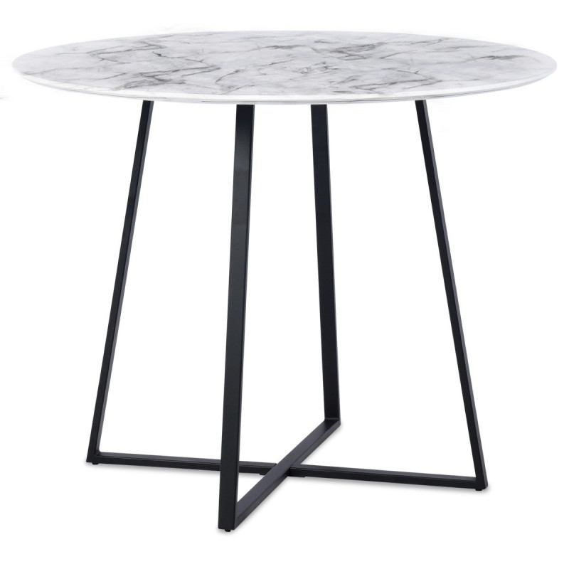 Table à manger CRUZ - Façon marbre Black Edition