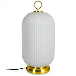 Lampe à poser JARA - Verre opalin & Laiton