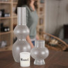 Vase LYAM - verre soufflé Blanc satiné