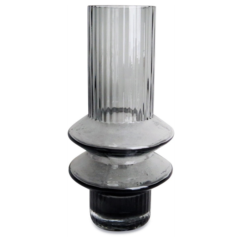 Vase ZAGY en verre soufflé Gris
