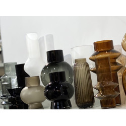 Vase ZAGY en verre soufflé Gris
