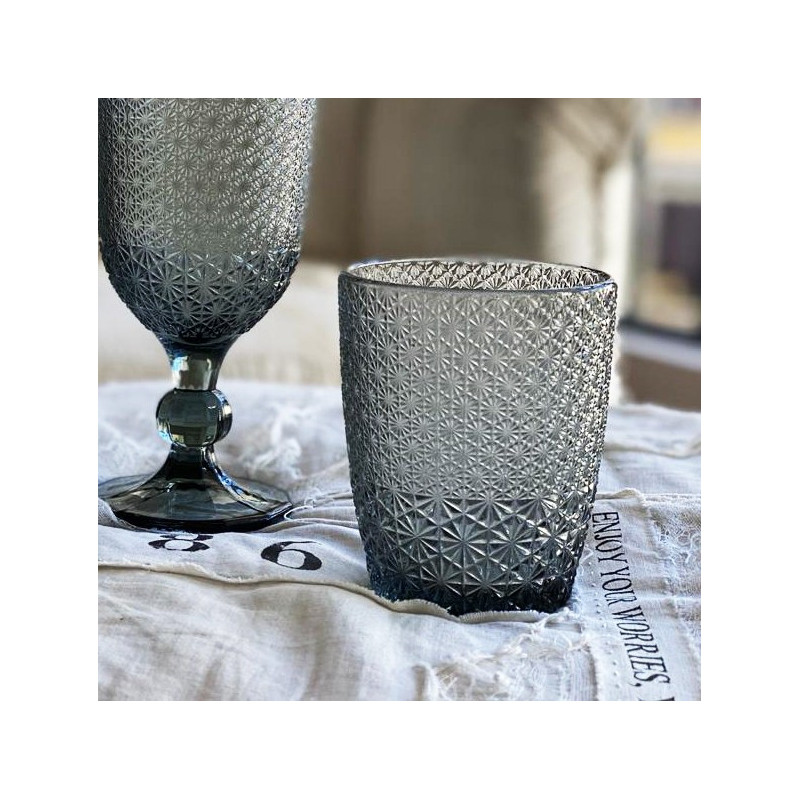 Coffret de 6 verres EMBLEM - Gris