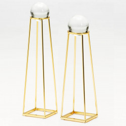 Duo de sculptures BELEM Cristal & Gold