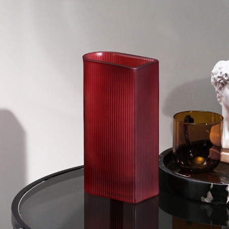 Vase STREAK - M - Mat Red Vase STREAK - M - Mat Red