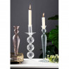 Bougeoir chandelier BACCA - Cristallin - 3 coloris au choix