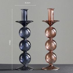 Bougeoir chandelier BACCA - Cristallin - 3 coloris au choix
