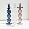 Bougeoir chandelier BACCA - Cristallin - 3 coloris au choix