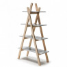 Etagère TIPI - Gris perle & Bois de hêtre