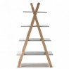 Etagère TIPI - Gris perle & Bois de hêtre