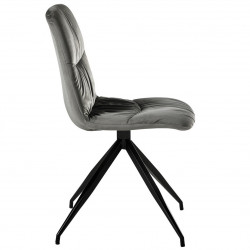Chaise ATSHO - Velours Gris souris