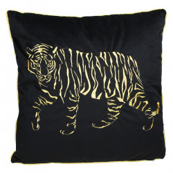 Coussin velvet TIGER - 45x45 - Black & Gold