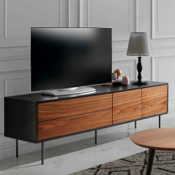 Meuble TV VALETTE - Noyer