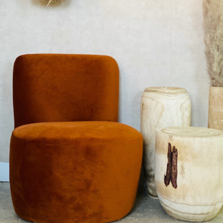 Fauteuil DOUDY - Velours ambré Fauteuil DOUDY - Velours ambré