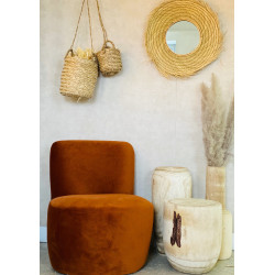 Fauteuil DOUDY - Velours ambré