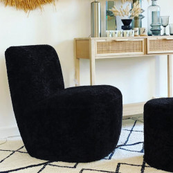 Fauteuil DOUDY - Black Bouclette