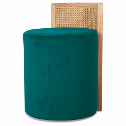 Tabouret CANNA Velours - Bleu Canard