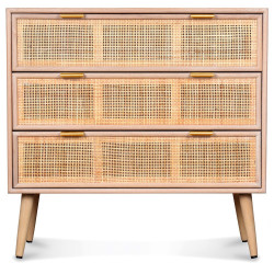 Commode CANNAGE - Hêtre & Rotin tressé