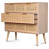 Commode CANNAGE - Hêtre & Rotin tressé