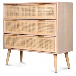 Commode CANNAGE - Hêtre & Rotin tressé