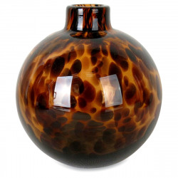 Vase BULB en verre soufflé - Ambre Léopard