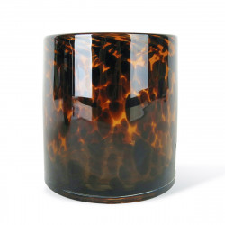 Vase TUBE Medium en verre soufflé - Ambre Léopard