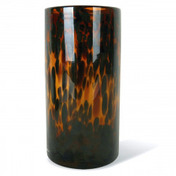 Vase TUBE Lungo en verre soufflé - Ambre Léopard