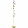 Lampadaire GLOBUS multi - Laiton doré & Verre opalin