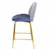 Chaise GAB Velvet & Gold - Bleu nuage