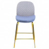 Chaise GAB Velvet & Gold - Bleu nuage