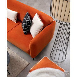Canapé d'angle ELYANE - Orange Tangerine