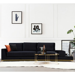 Canapé 4 places PHINEAS - Black & Gold