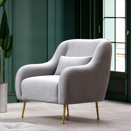Fauteuil ELYANE - Gris chiné Fauteuil ELYANE - Gris chiné