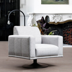 Fauteuil pivotant ODEON - Gris chiné