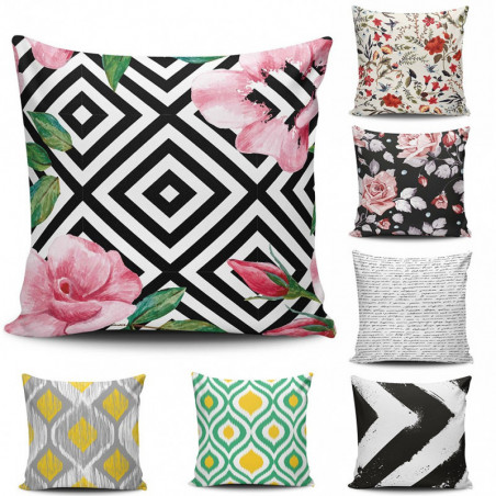 Coussin ANEYA garni en coton - Finition & tissus au choix Coussin ANEYA garni en coton - Finition & tissus au choix