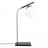 Lampe à poser GLOBUS Curve - Laiton patiné & Verre opalin