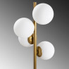 Lampadaire GLOBUS multi - Laiton doré & Verre opalin