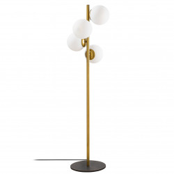 Lampadaire GLOBUS multi - Laiton doré & Verre opalin
