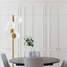 Lampadaire GLOBUS multi - Laiton doré & Verre opalin
