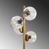 Lampadaire GLOBUS Quadro - Laiton patiné & Verre transparent
