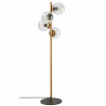 Lampadaire GLOBUS Quadro - Laiton patiné & Verre transparent