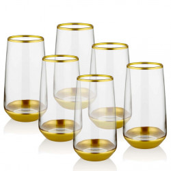 Coffret de 6 verres hauts - CURVE ORO