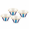Set de 6 assiettes 26cm - ARCORIS - Nuances de bleu