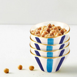 Set de 6 assiettes 26cm - ARCORIS - Nuances de bleu